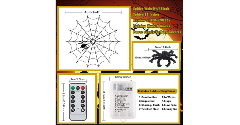 Luces de halloween de araña mejores luces de halloween