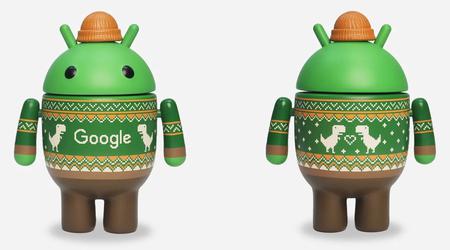 Google lanza una figura festiva de Android con jersey brillante y sombrero