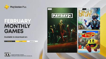 Los suscriptores de PS Plus recibirán tres juegos en febrero: Payday 3, el shooter satírico High on Life y un remake de Pac-Man.