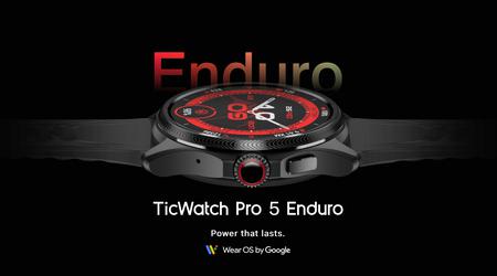 Mobvoi ha presentado el TicWatch Pro 5 Enduro con una nueva correa, cristal de zafiro y Wear OS a bordo por 349 dólares