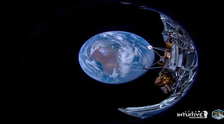 El módulo de aterrizaje Odysseus toma fotos de la Tierra antes de aterrizar en la Luna