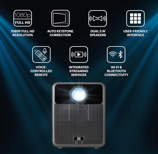 Proyector KODAK FLIK HD10 Full HD Revisión del proyector KODAK