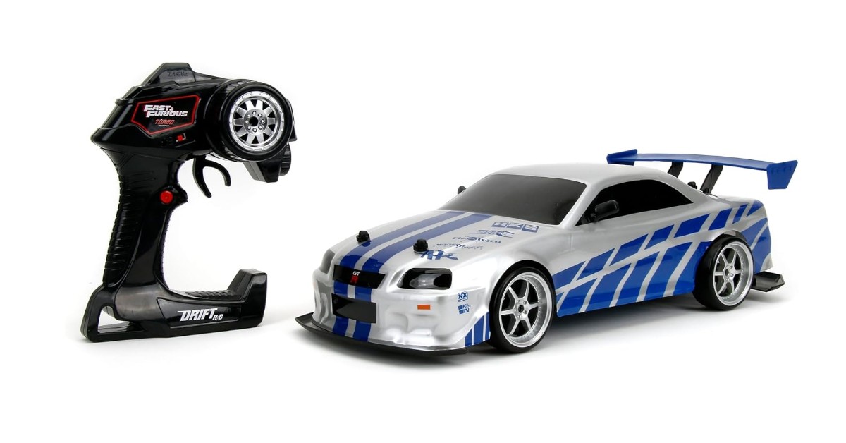 1:10 Jada Toys Fast &amp; Furious Brian's Nissan Skyline GT-R Drift RC Car