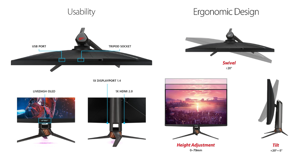 ASUS ROG Swift 32” (PG32UQX) mejor monitor 4k para juegos