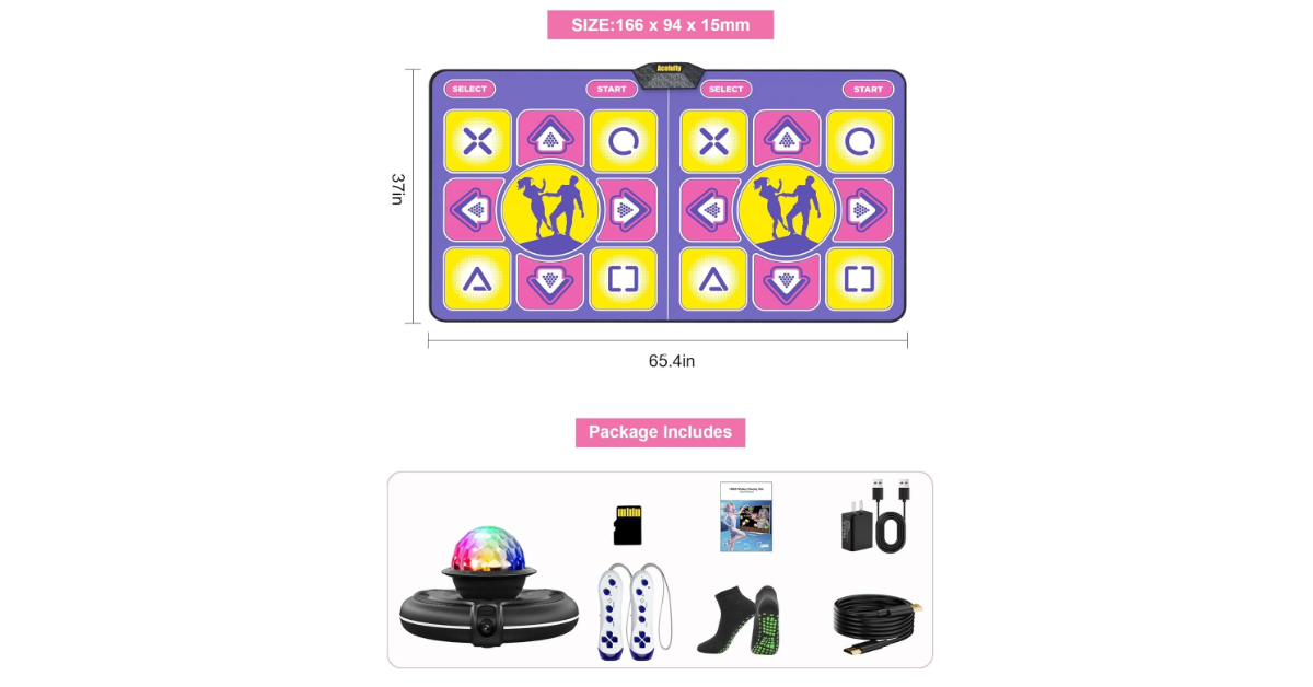 Acelufly alfombra de baile para niños