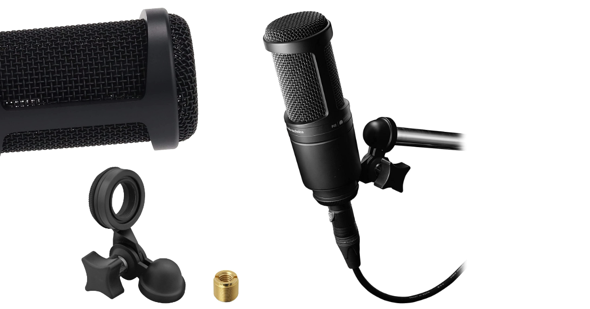 Audio-Technica AT2020 mejor micrófono de condensador para las voces