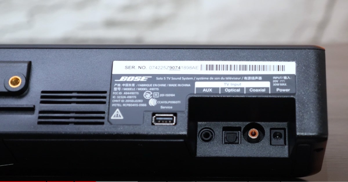 Barra de sonido BOSE SOLO 5 para PC