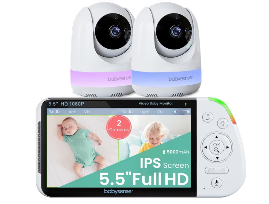 Vigilabebés Babysense 5.5 1080p de pantalla dividida con cámara