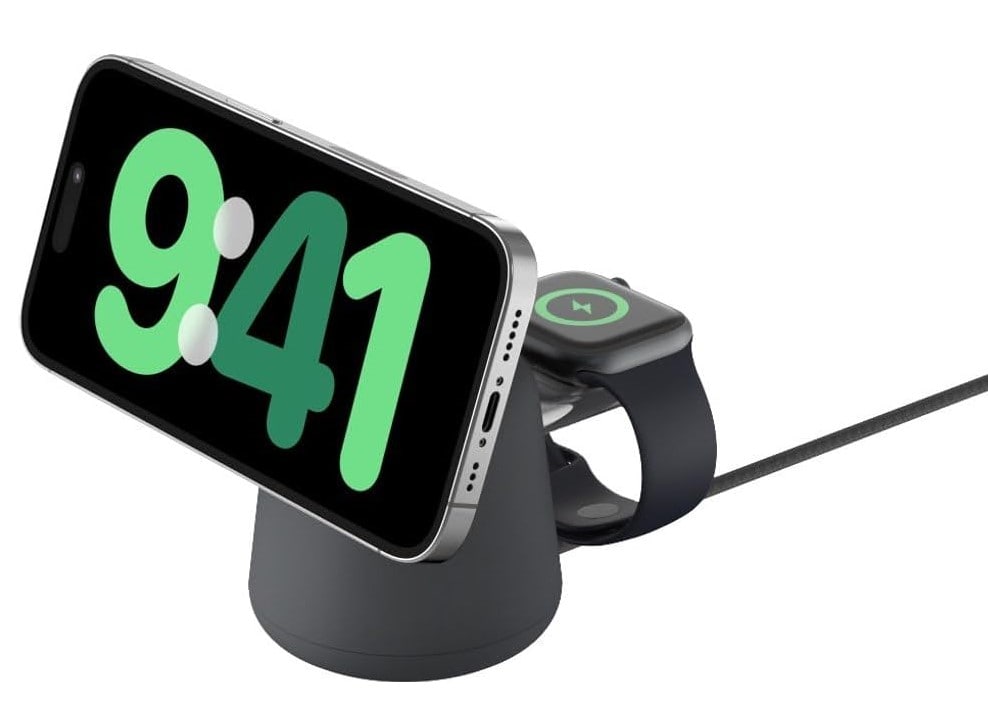 base de carga rápida sin cable 2 en 1 BoostCharge Pro de Belkin