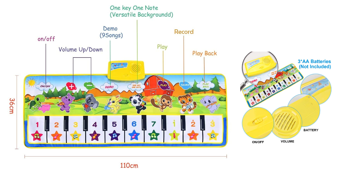 EXTSUD Piano Mat mejor alfombra de baile