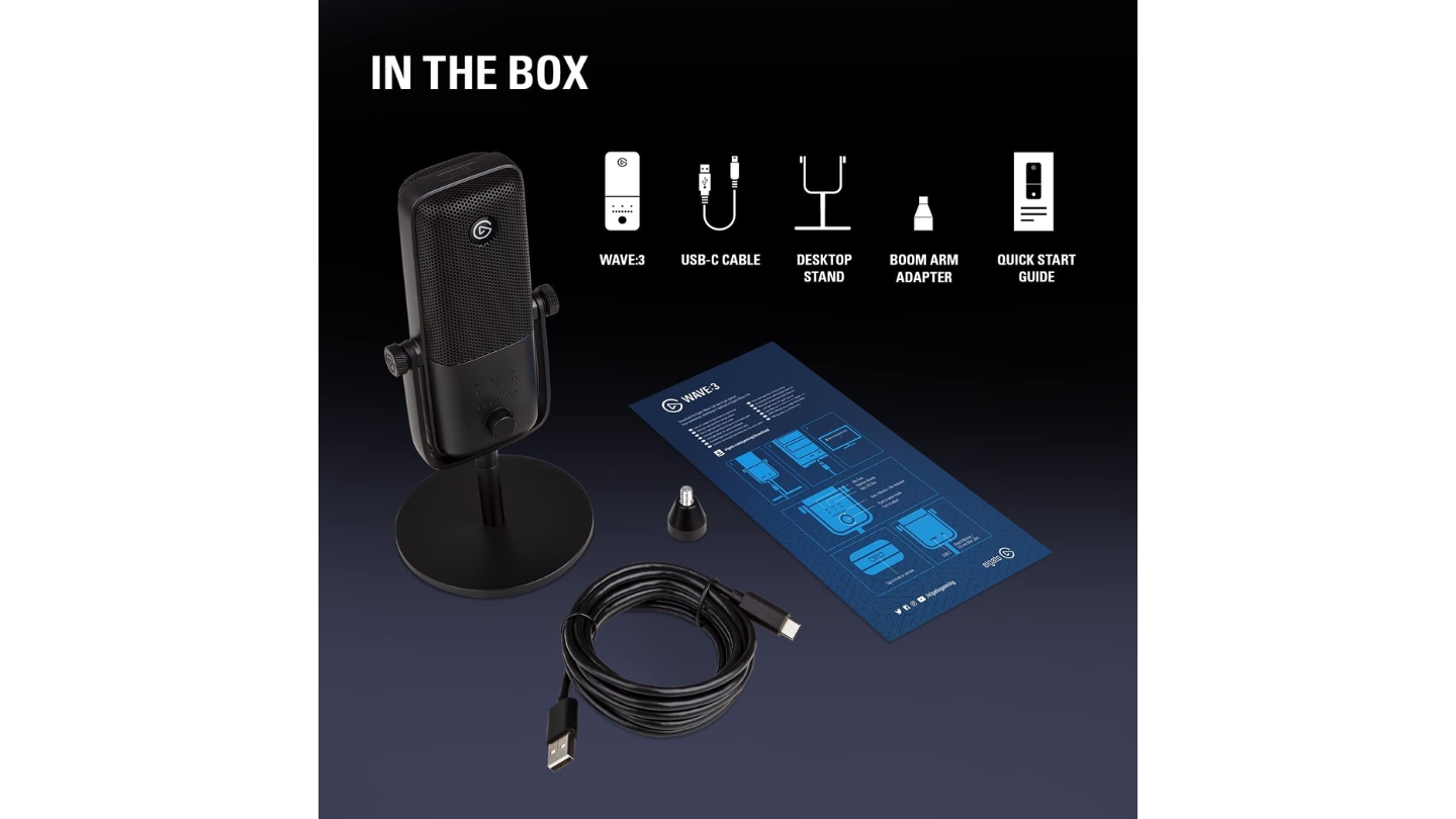 Micrófono de podcast USB Elgato Wave:3