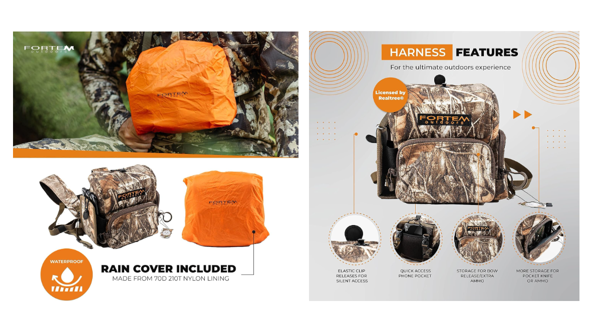 FORTEM arnés de prismáticos de caza