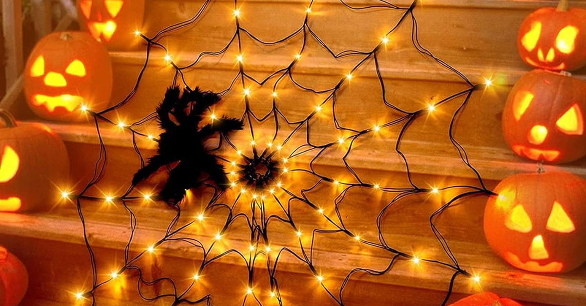 Luces de halloween de araña mejores luces exteriores de halloween