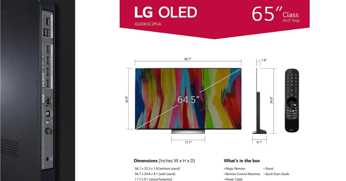 LG C2 OLED evo Smart TV mejor televisor para adultos mayores