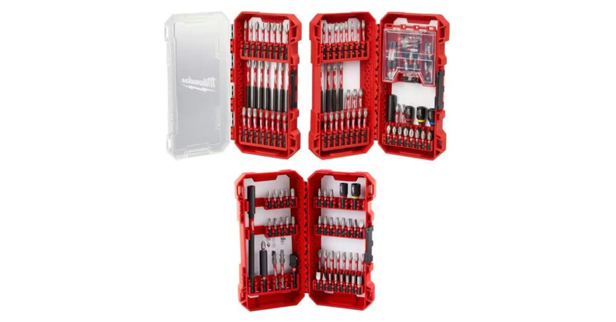 mejor juego de puntas de destornillador Milwaukee SHOCKWAVE de 100 piezas