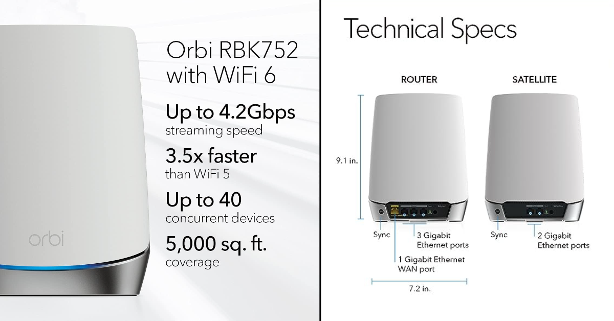 NETGEAR Orbi mjejor sistema de wifi mesh para starlink
