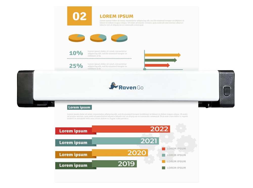 Escáner de documentos portátil Raven Go