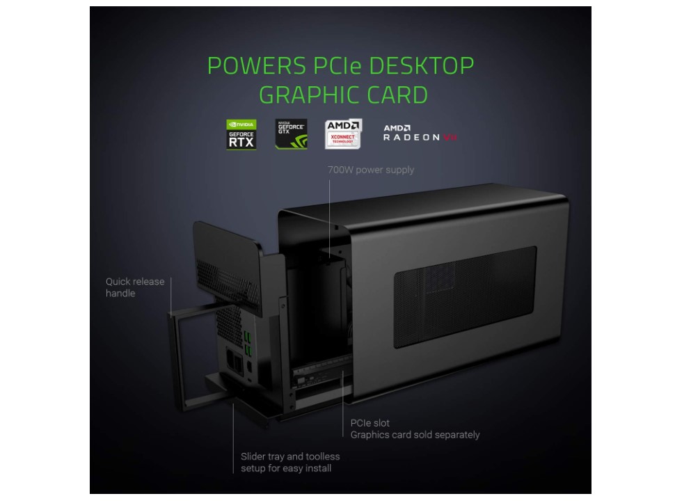 Carcasa para tarjeta gráfica externa Razer Core X Chroma