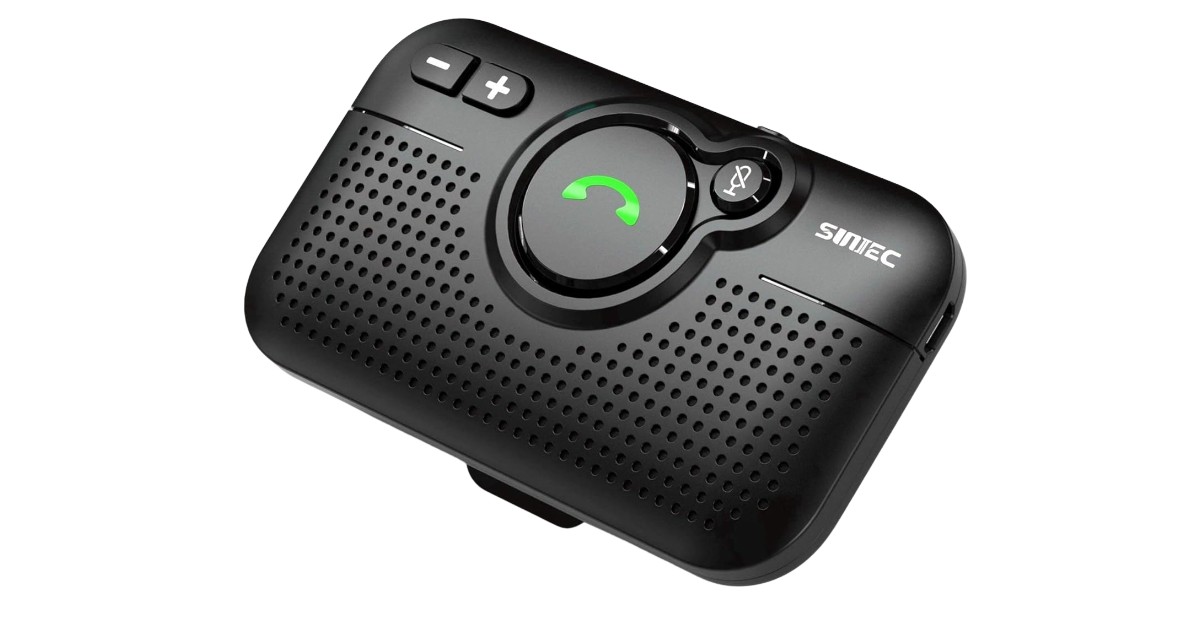 SUNITEC Altavoz manos libres Bluetooth 5.0 para coche