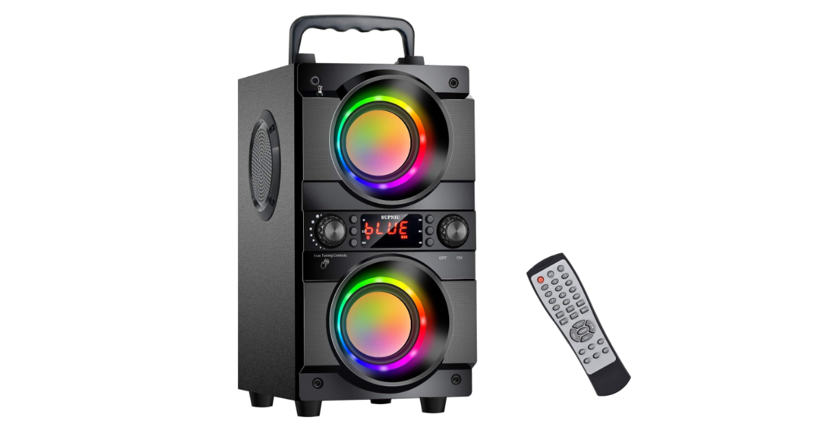 SUPNIU 60W radio fm con altavoz bluetooth