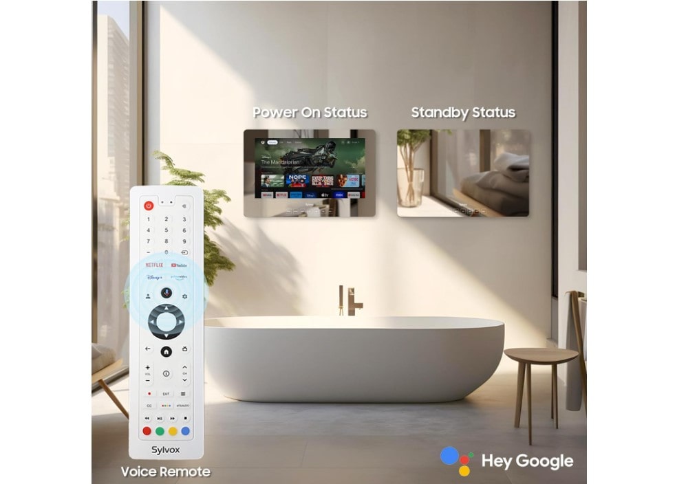 SYLVOX 24 pulgadas espejo TV para baño