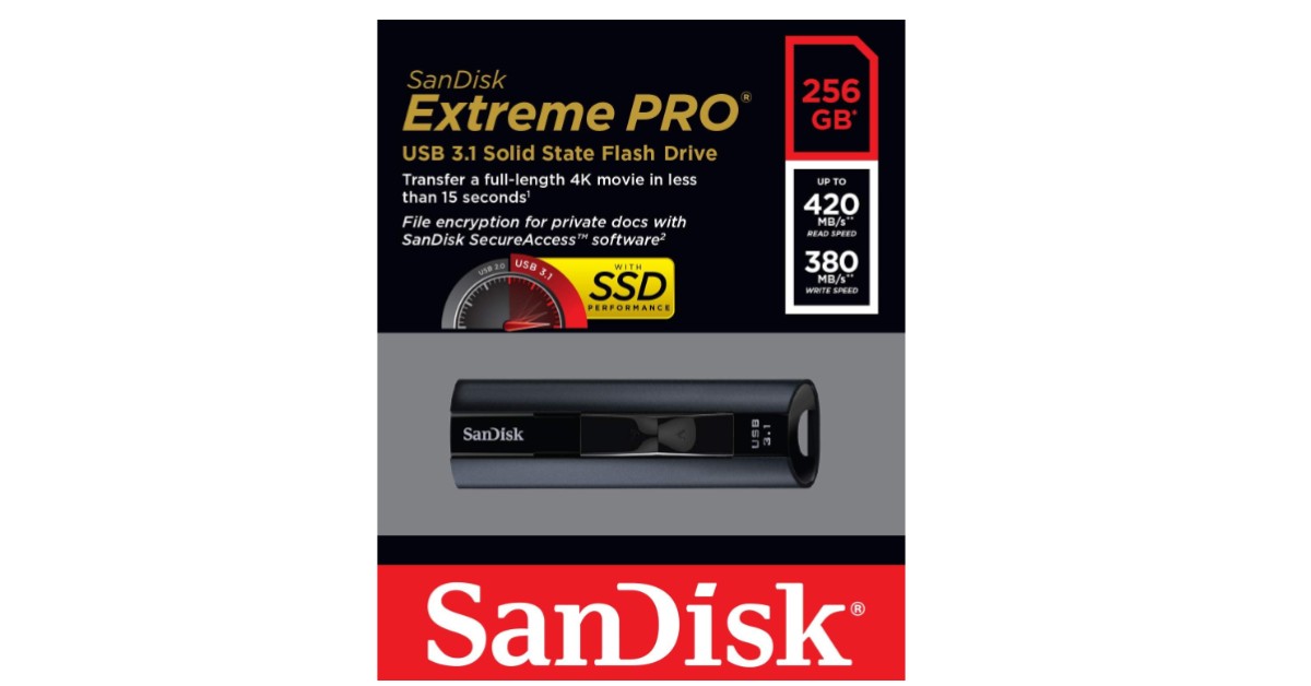 Djing USB Extreme PRO de 256 GB de SanDisk