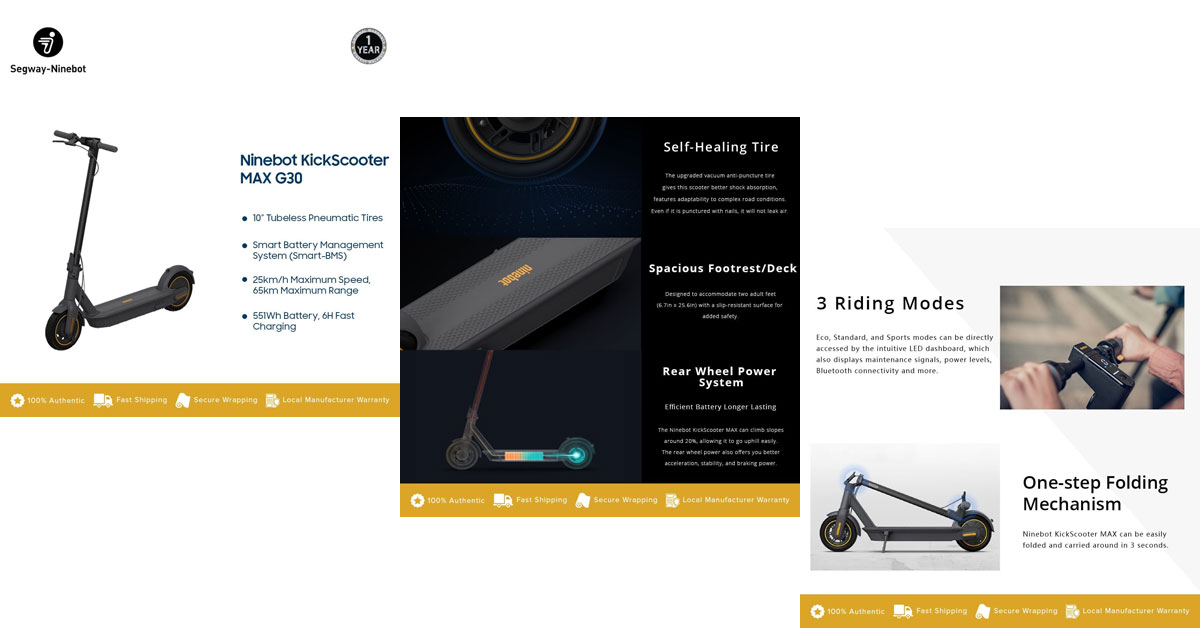 Segway-Ninebot MAX G30D II patinete a batería para adultos