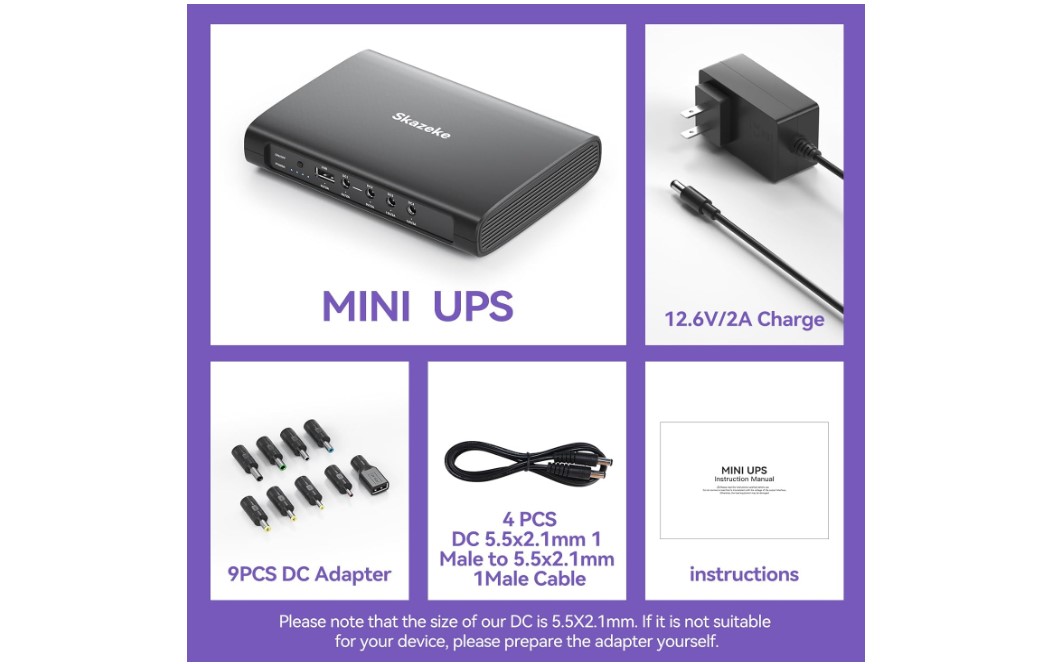 Batería de reserva Skazeke para router de 15000mAh