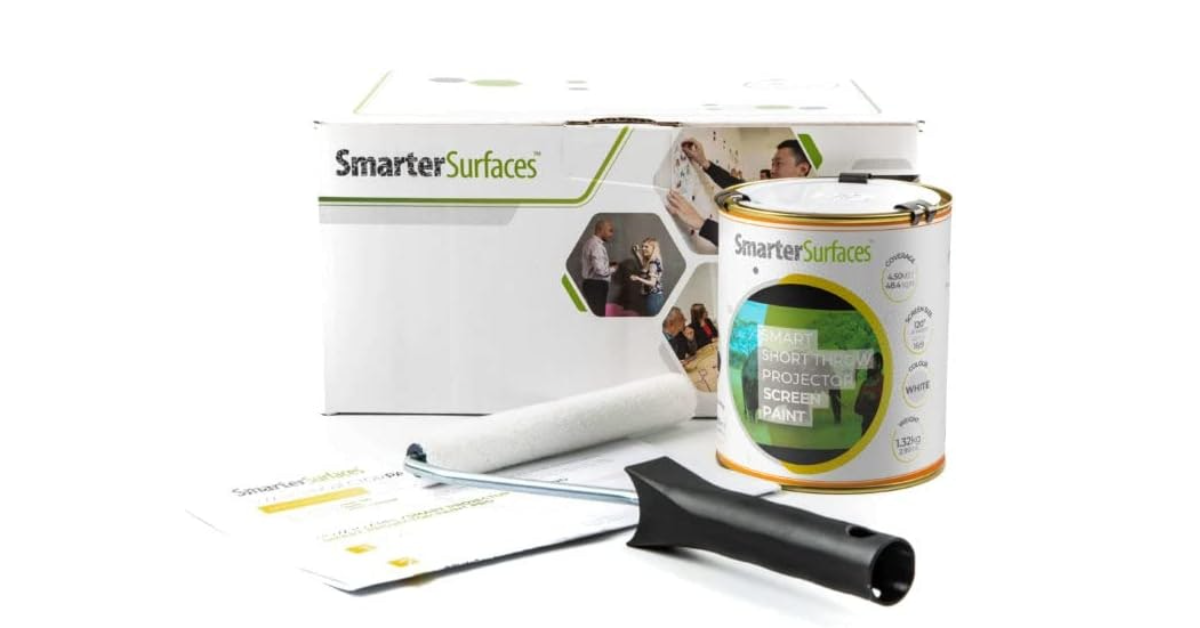 Smarter Surfaces Short Throw Projector Screen Paint mejor pintura de pantalla para proyector 