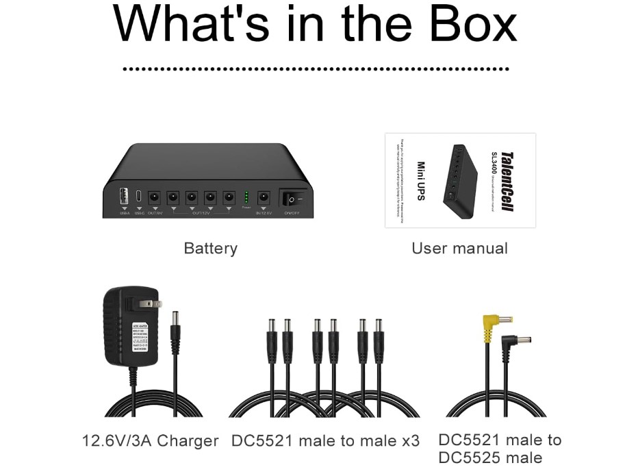 TalentCell SL3400 módem SAI pequeño