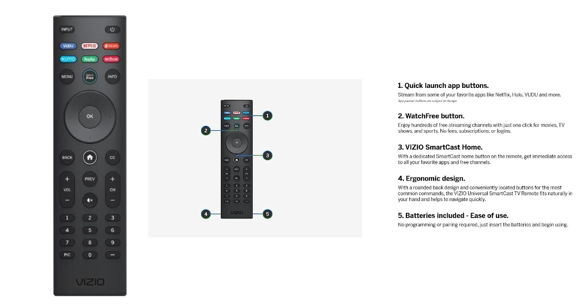 VIZIO XRT140R mejor control remoto universal para tv vizio
