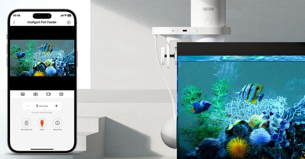 Wolmds alimentador automático de peces wifi