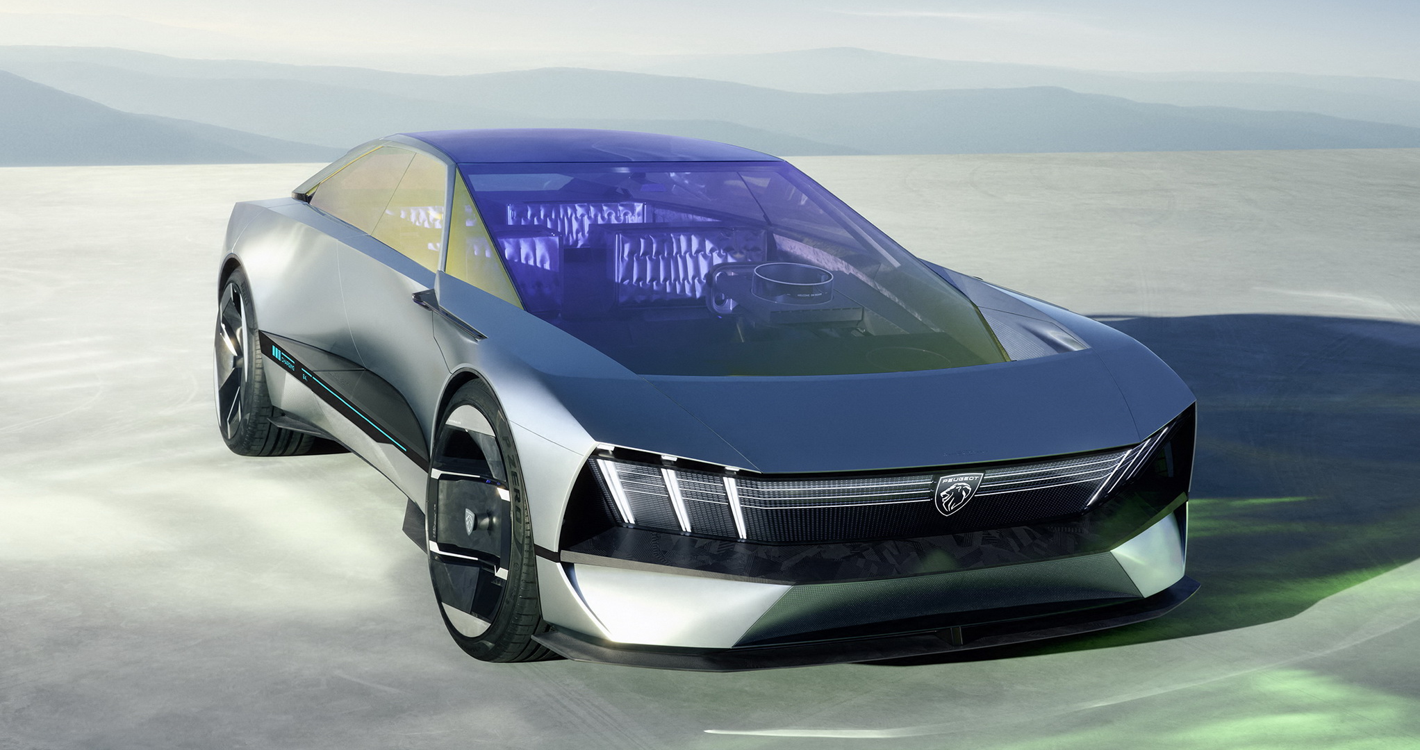 Interior futurista, mucho cristal y volante agujereado: Peugeot ha presentado el Inception Concept Interior futurista, mucho cristal y volante agujereado: Peugeot ha presentado el Inception Concept
