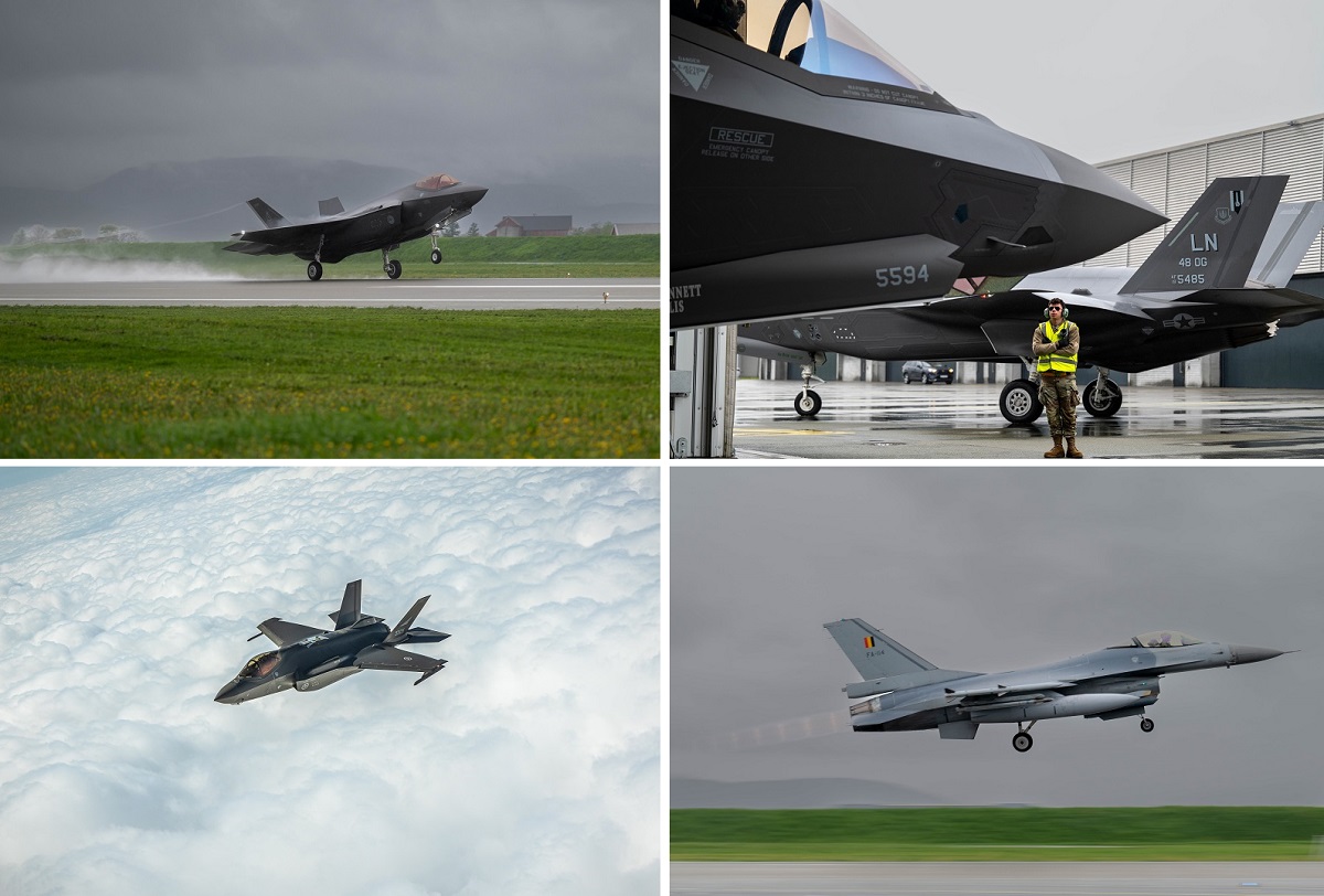 Cazas estadounidenses de quinta generación F-35 Lightning II participan por primera vez en un ejercicio Arctic Challenge en Noruega Cazas estadounidenses de quinta generación F-35 Lightning II participan por primera vez en un ejercicio Arctic Challenge en Noruega