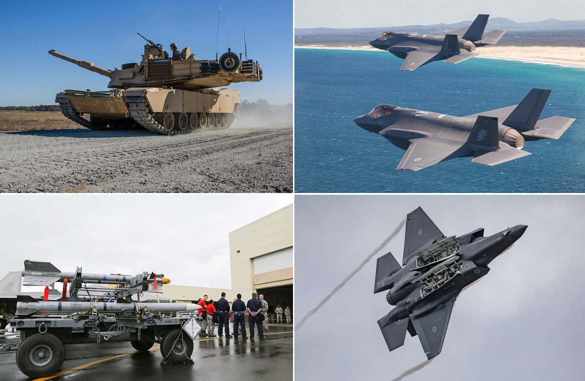 Cazas F-35, 75 carros de combate M1A2 Abrams, misiles LRASM, JSM, JASSM-ER, AMRAAM y Sidewinder: el presupuesto de defensa de Australia supera por primera vez los 50.000 millones de dólares australianos. Cazas F-35, 75 carros de combate M1A2 Abrams, misiles LRASM, JSM, JASSM-ER, AMRAAM y Sidewinder: el presupuesto de defensa de Australia supera por primera vez los 50.000 millones de dólares australianos.