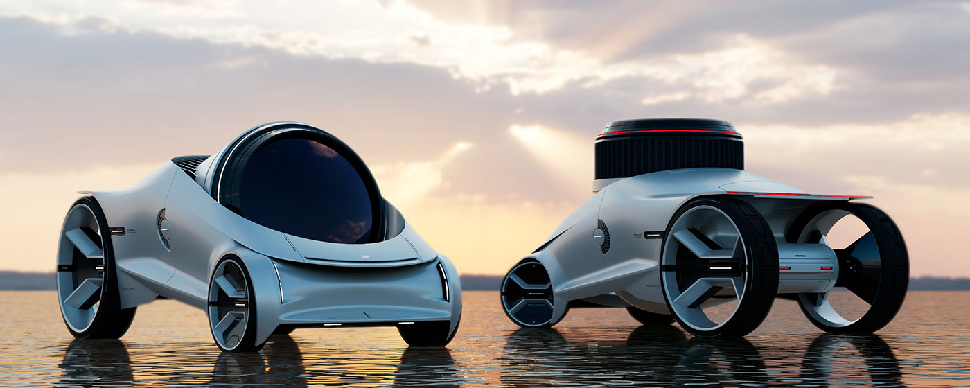 Un diseñador muestra un concepto de coche para explorar el universo Un diseñador muestra un concepto de coche para explorar el universo