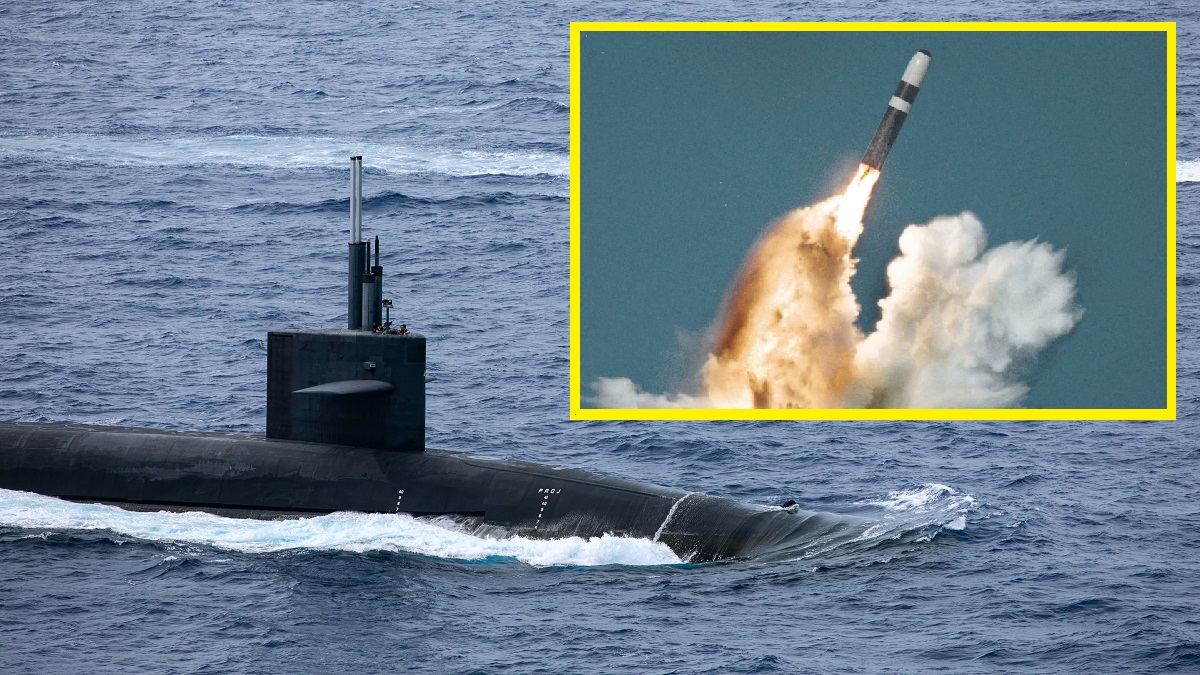 El USS Maine, con 20 misiles nucleares Trident II y un alcance de lanzamiento de 12.000 km, ha llegado a Guam y podría convertirse en el primer submarino de la clase Ohio en visitar Corea del Sur. El USS Maine, con 20 misiles nucleares Trident II y un alcance de lanzamiento de 12.000 km, ha llegado a Guam y podría convertirse en el primer submarino de la clase Ohio en visitar Corea del Sur.