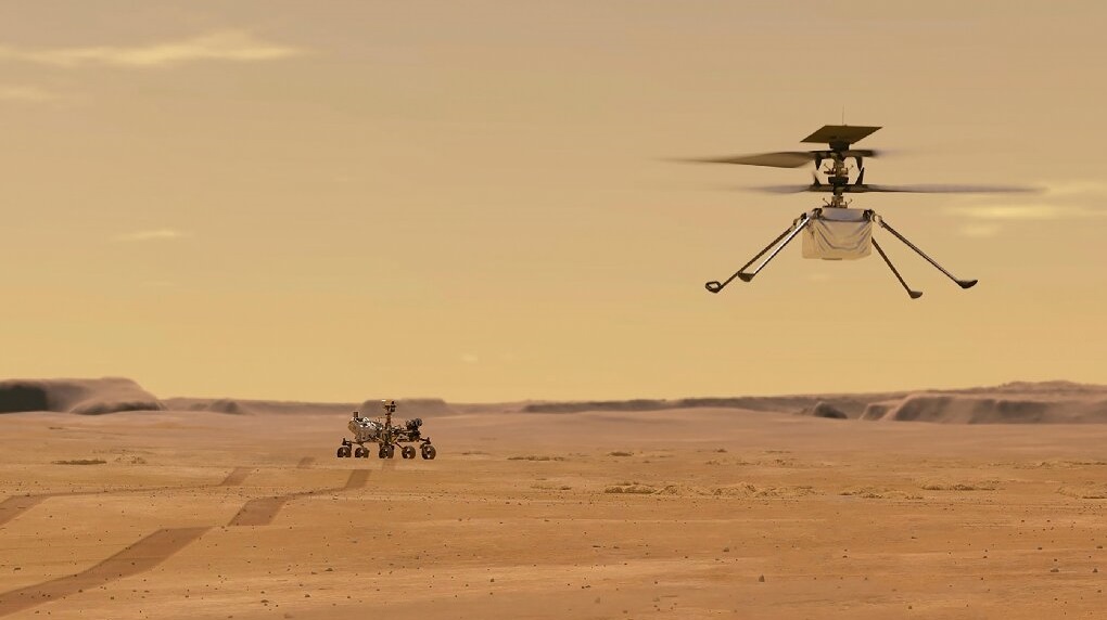 El helicóptero no tripulado Ingenuity de la NASA bate un nuevo récord de velocidad durante su 60º vuelo sobre la superficie de Marte El helicóptero no tripulado Ingenuity de la NASA bate un nuevo récord de velocidad durante su 60º vuelo sobre la superficie de Marte