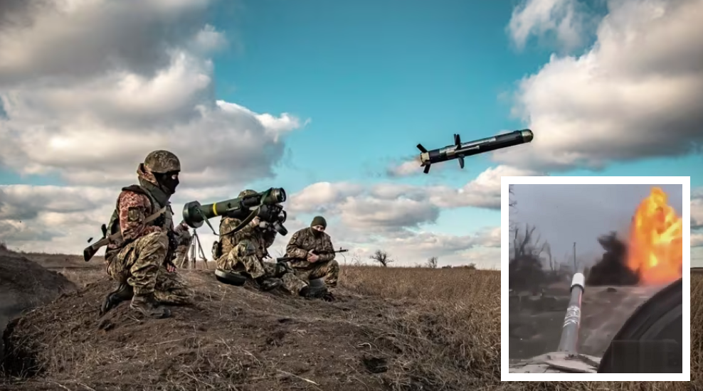 Las Fuerzas Armadas ucranianas destruyen dos tanques rusos con Javelin Las Fuerzas Armadas ucranianas destruyen dos tanques rusos con Javelin