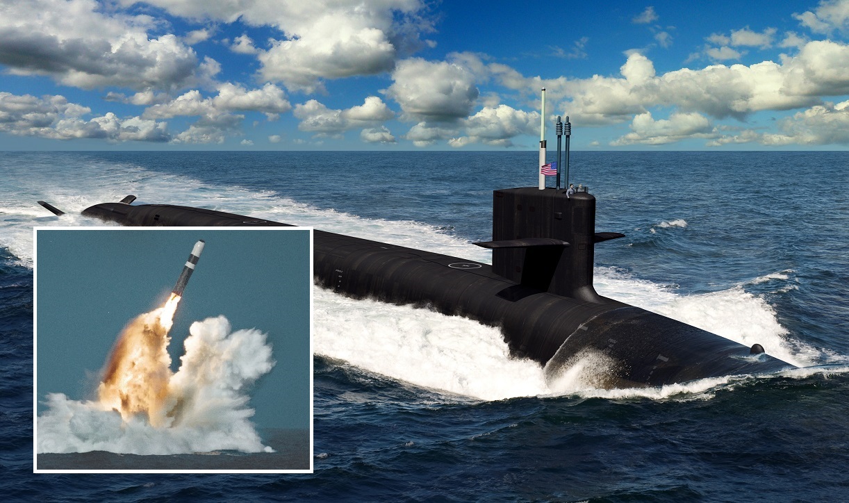 La Marina estadounidense quiere 6.200 millones de dólares para comprar el segundo crucero misilístico Columbia, que puede transportar 16 misiles balísticos Trident II con cabezas nucleares. La Marina estadounidense quiere 6.200 millones de dólares para comprar el segundo crucero misilístico Columbia, que puede transportar 16 misiles balísticos Trident II con cabezas nucleares.