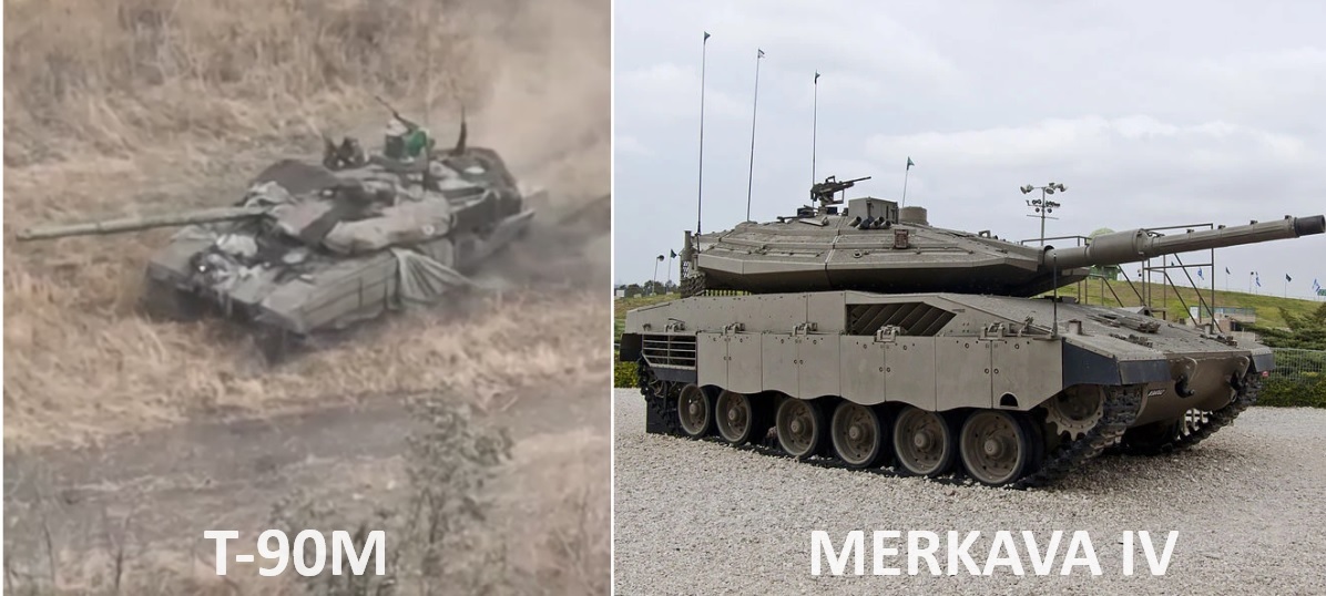 Los propagandistas rusos intentaron hacer pasar la destrucción de su tanque T-90M Breakthrough en Ucrania como la derrota de un Merkava IV en Israel Los propagandistas rusos intentaron hacer pasar la destrucción de su tanque T-90M Breakthrough en Ucrania como la derrota de un Merkava IV en Israel