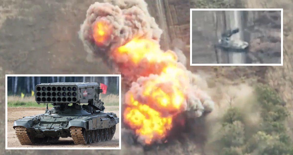 Un dron FPV destrozó un sistema de lanzallamas pesado ruso TOS-1A con misiles termobáricos Un dron FPV destrozó un sistema de lanzallamas pesado ruso TOS-1A con misiles termobáricos