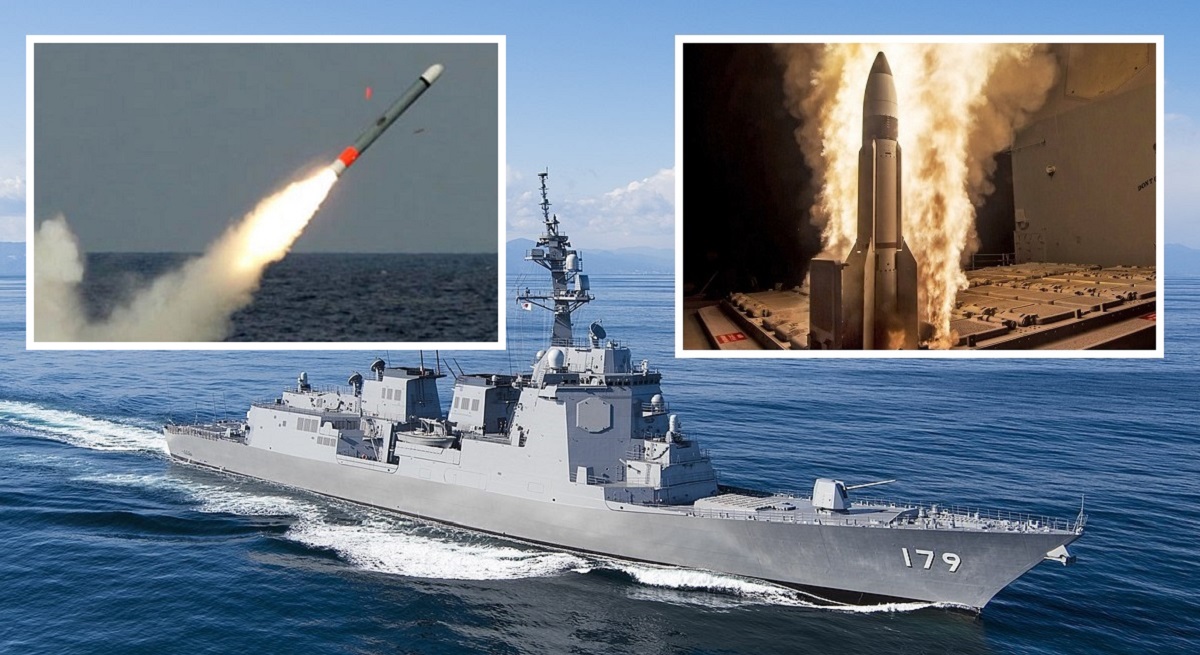 Japón construirá dos buques Aegis de 2.600 millones de dólares con Tipo 12, misiles Tomahawk con un alcance de hasta 1.800 km, interceptores SM-6, SM-3 Block IIA y armas láser. Japón construirá dos buques Aegis de 2.600 millones de dólares con Tipo 12, misiles Tomahawk con un alcance de hasta 1.800 km, interceptores SM-6, SM-3 Block IIA y armas láser.