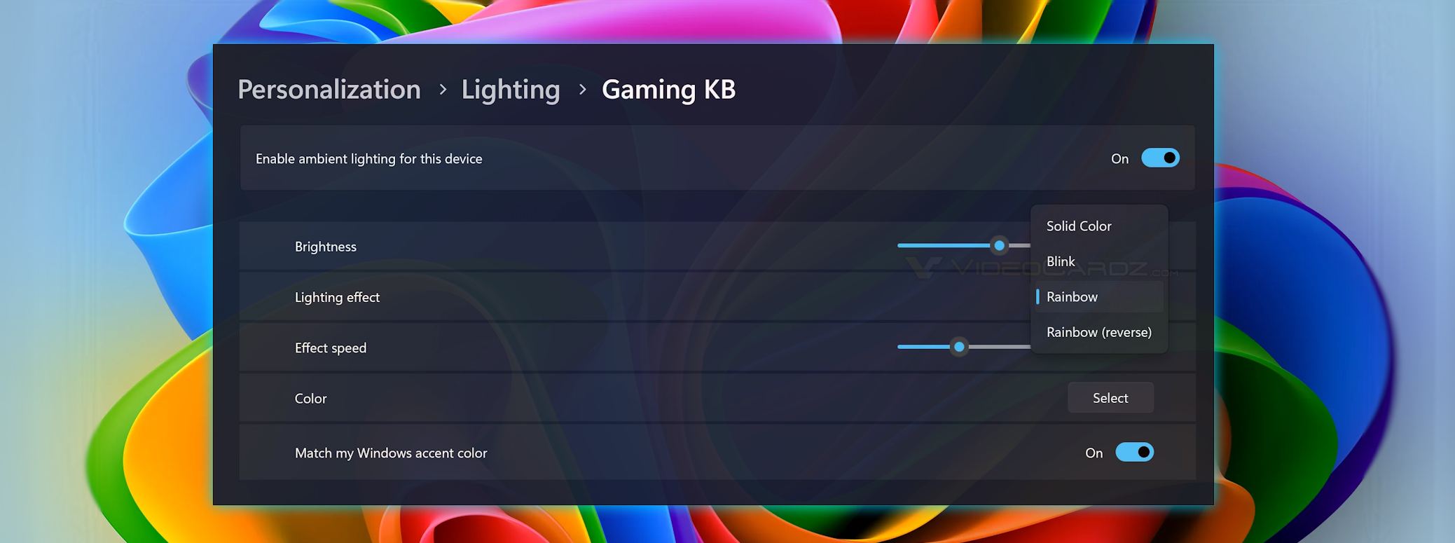 Windows 11 añadirá el control de dispositivos con retroiluminación RGB Windows 11 añadirá el control de dispositivos con retroiluminación RGB