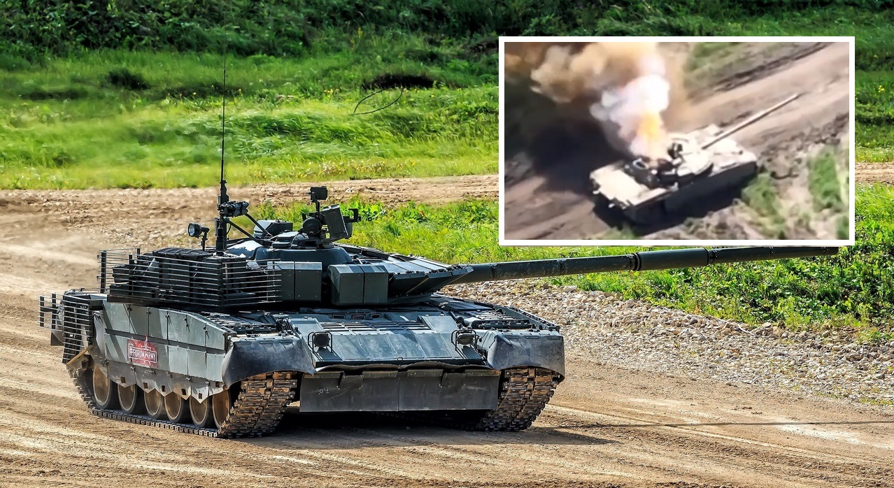 Drones ucranianos baratos destruyen el tanque T-80BVM y el T-80 mejorados más recientes Drones ucranianos baratos destruyen el tanque T-80BVM y el T-80 mejorados más recientes