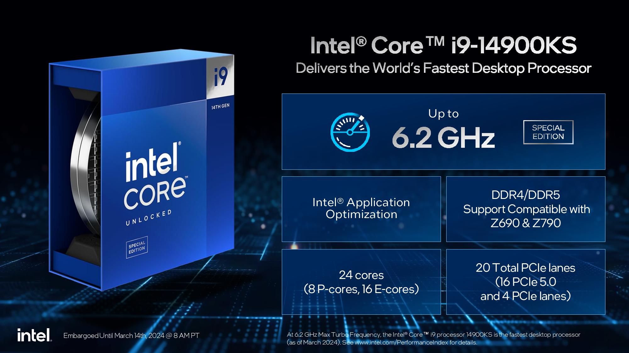 La carrera por los megahercios continúa: Intel Core i9-14900KS alcanza los 6,2 GHz de potencia nada más sacarlo de la caja La carrera por los megahercios continúa: Intel Core i9-14900KS alcanza los 6,2 GHz de potencia nada más sacarlo de la caja