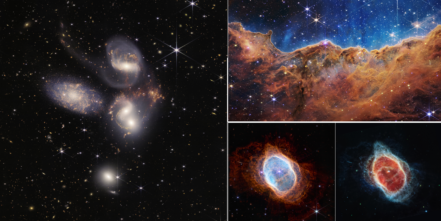 Cinco galaxias, una "montaña de polvo" y una nube de gas cerca de una estrella moribunda: la NASA ha publicado más imágenes sorprendentes del telescopio James Webb Cinco galaxias, una "montaña de polvo" y una nube de gas cerca de una estrella moribunda: la NASA ha publicado más imágenes sorprendentes del telescopio James Webb