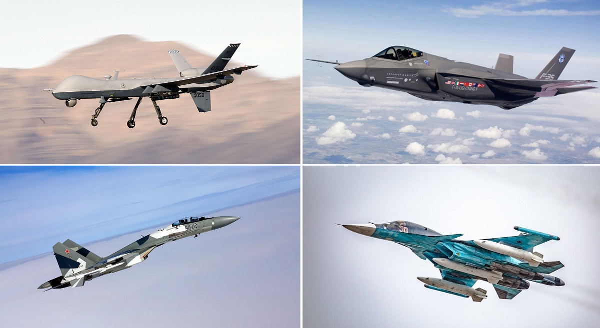A pesar de la presencia de los F-35 Lightning II en la región, los cazas rusos Su-34 y Su-35 han dañado otro avión no tripulado estadounidense MQ-9 Reaper en Siria A pesar de la presencia de los F-35 Lightning II en la región, los cazas rusos Su-34 y Su-35 han dañado otro avión no tripulado estadounidense MQ-9 Reaper en Siria