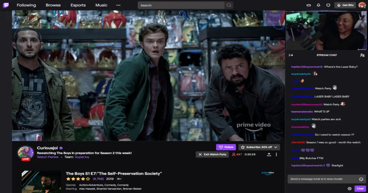 Twitch cancela la función para ver Prime Video