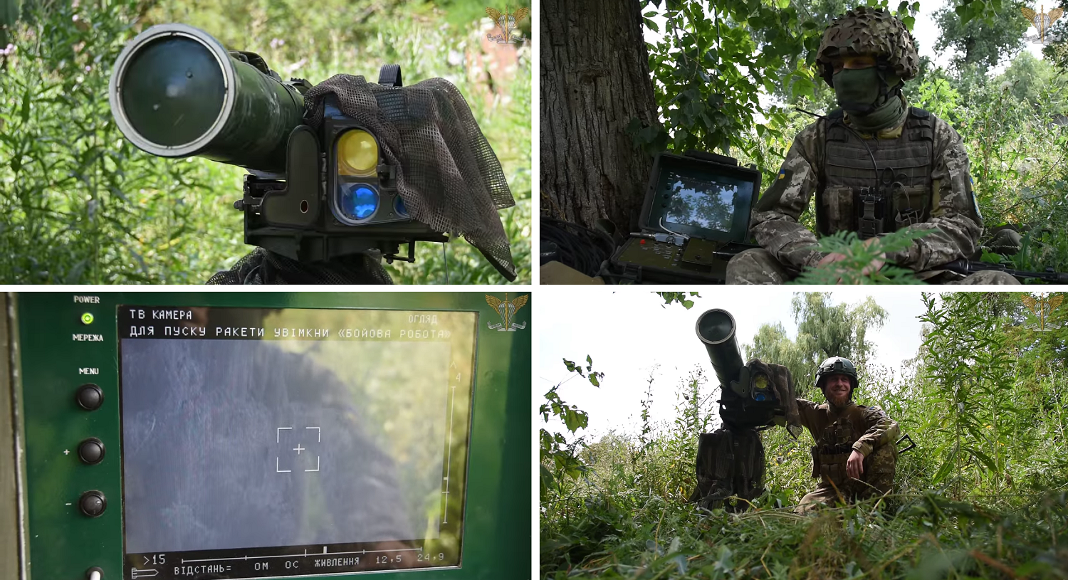 El sistema de misiles antitanque Stugna-P destruyó un tanque ruso desde una distancia de 5,3 km con un alcance de disparo de 5 km El sistema de misiles antitanque Stugna-P destruyó un tanque ruso desde una distancia de 5,3 km con un alcance de disparo de 5 km
